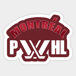 Montreal PWHL white color Sticker